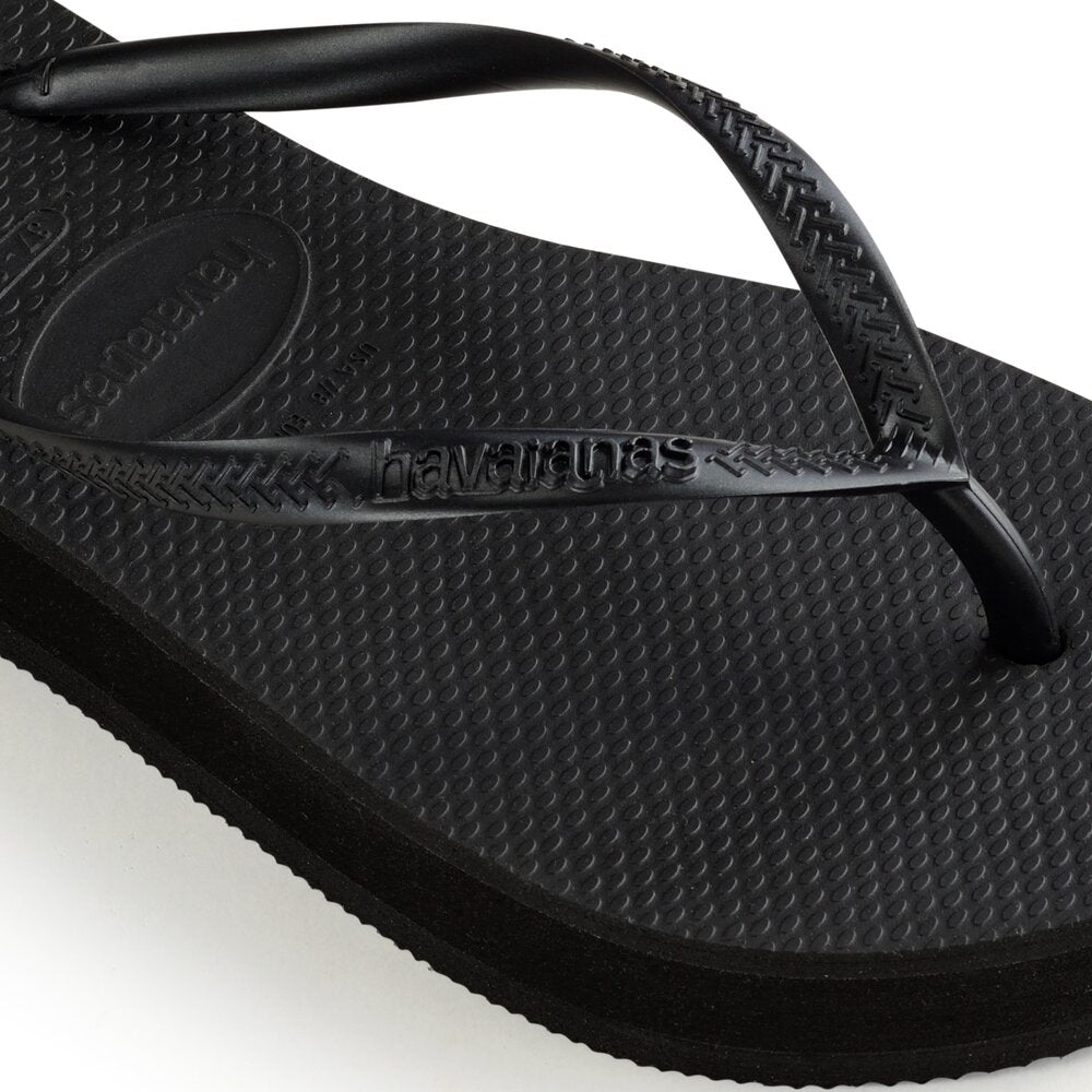 Slim Flat Form klipklapper - sort